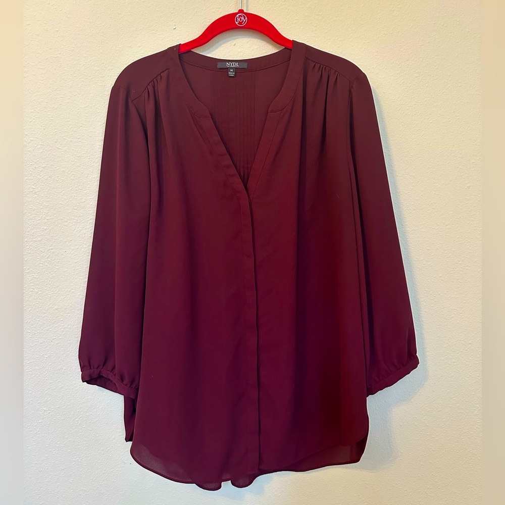 Women's Burgundy Blouse